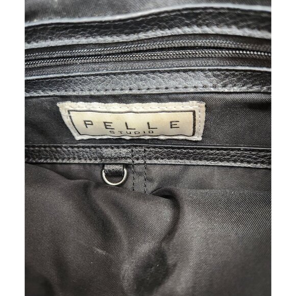 Pelle Studio Women's Black Pebbled Leather Backpack Handbag 11" x 11" x 3" - Picture 7 of 8